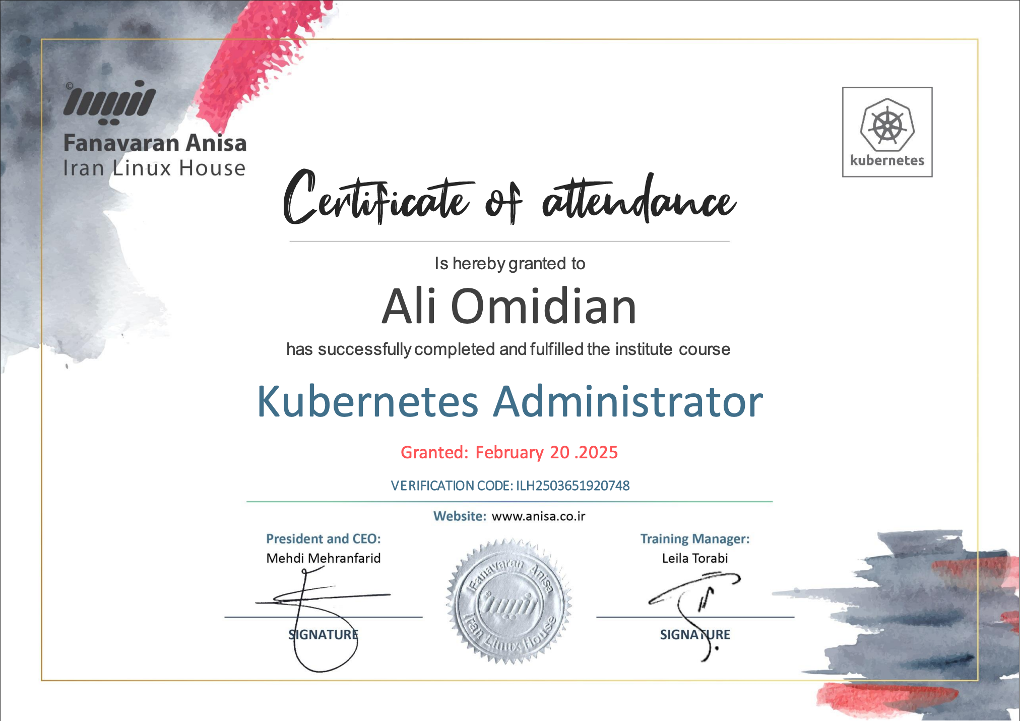 Kubernetes Certificate